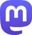 A purple speech bubble with an m in the middle - the Mastodon logo