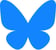 Bluesky logo - a blue butterfly on a white background